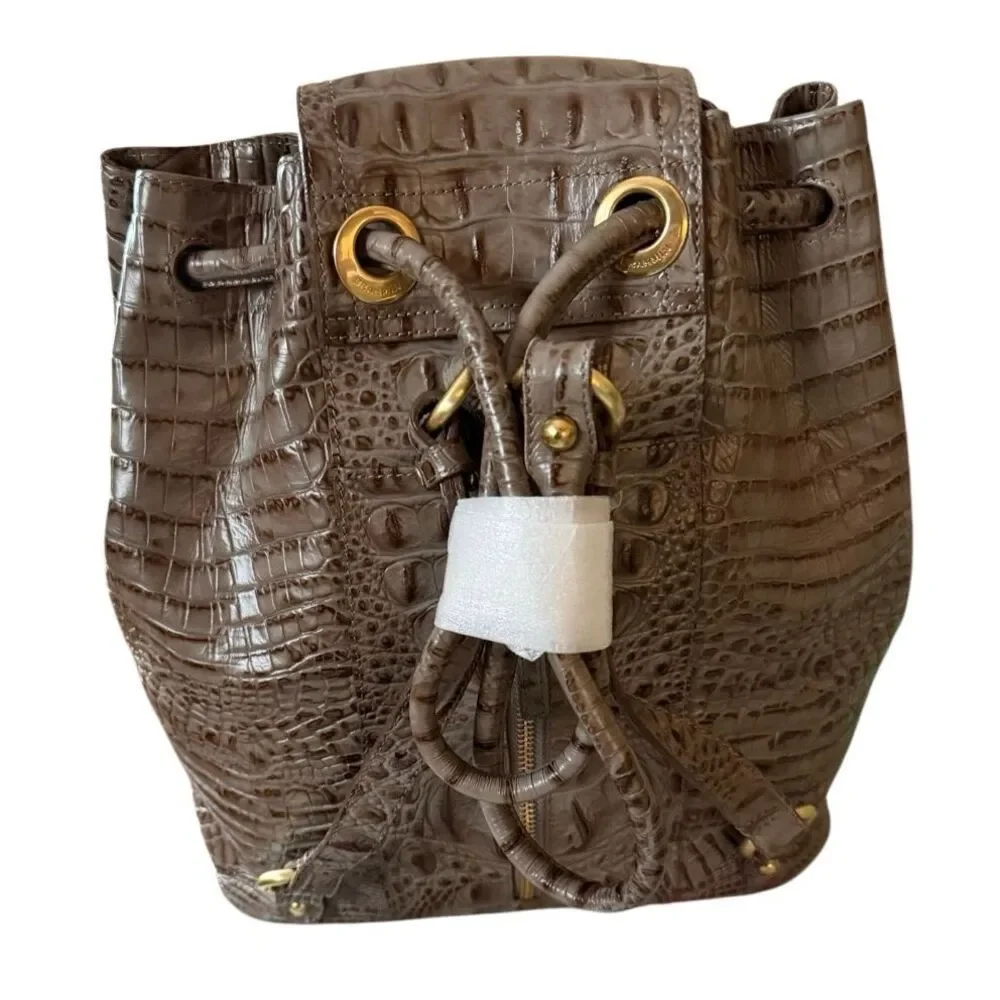 Brahmin Pecan Melbourne leather backpack